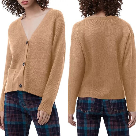 French Connection Sweaters - French Connection | Babysoft Tomasa Knit Cardigan | Camel | Sz L | NWT